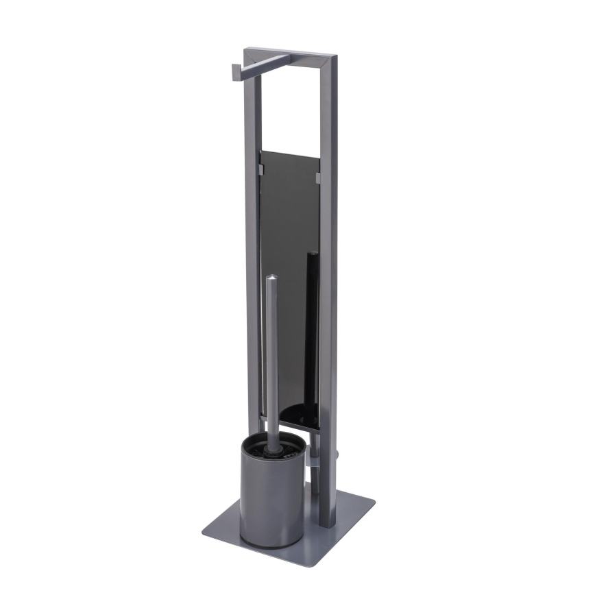 WENKO 25552100 - RIVALTA toalettborste 18x70 cm grå/svart