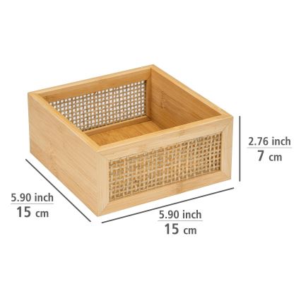 WENKO 25601100 - Badkarsbricka ALLEGRE 15x7 cm brun