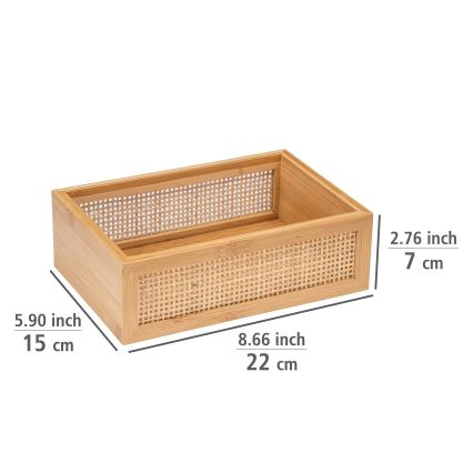 WENKO 25602100 - ALLEGRE badkarsbricka 22x15 cm, brun