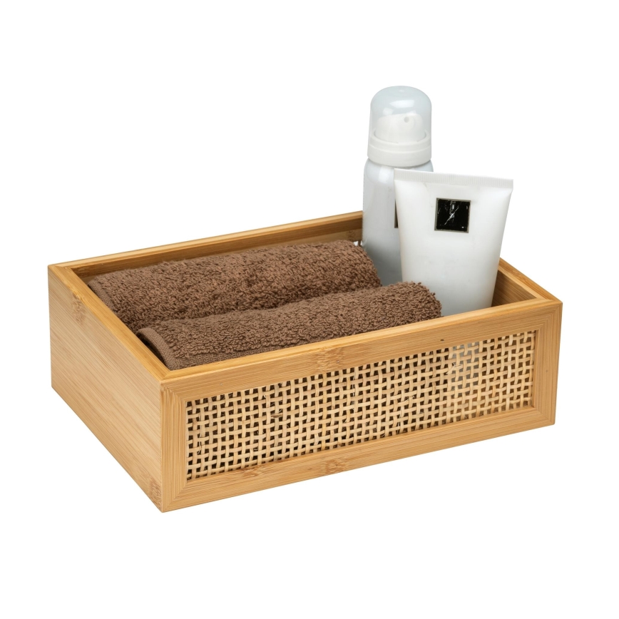 WENKO 25602100 - ALLEGRE badkarsbricka 22x15 cm, brun