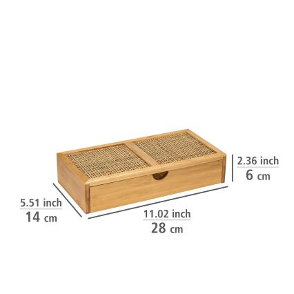 WENKO 25603100 – Förvaringsorganiserare ALLEGRE 28x14 cm brun