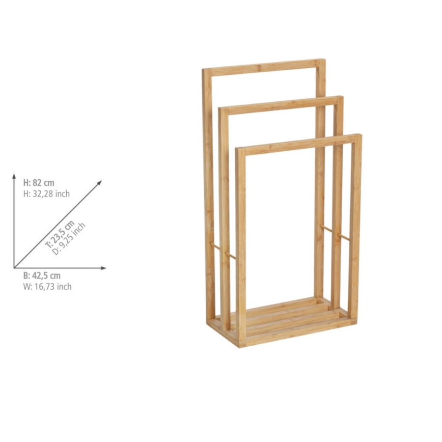 WENKO 25629100 - Handdukshållare BAMBUSA 42,5x82 cm brun