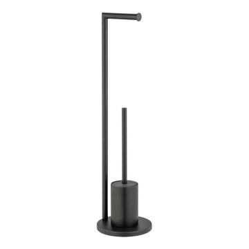 WENKO 25675100 - Toalettsats FERLA 18x69,5 cm svart