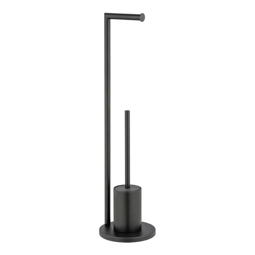 WENKO 25675100 - Toalettsats FERLA 18x69,5 cm svart