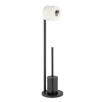 WENKO 25675100 - Toalettsats FERLA 18x69,5 cm svart