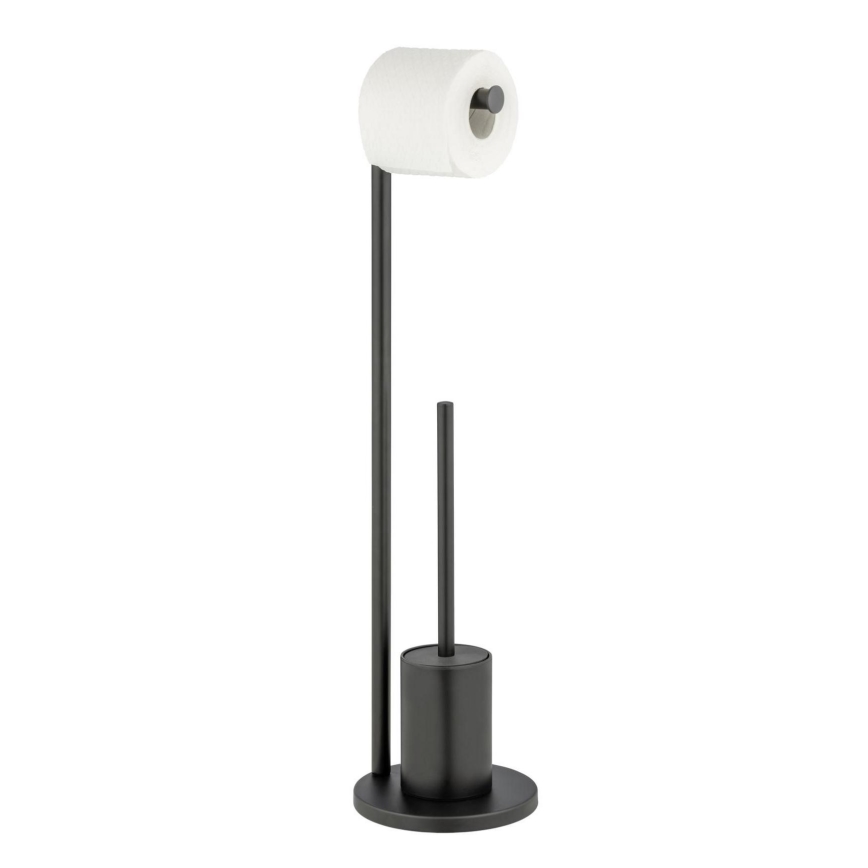 WENKO 25675100 - Toalettsats FERLA 18x69,5 cm svart