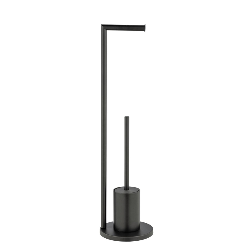 WENKO 25675100 - Toalettsats FERLA 18x69,5 cm svart