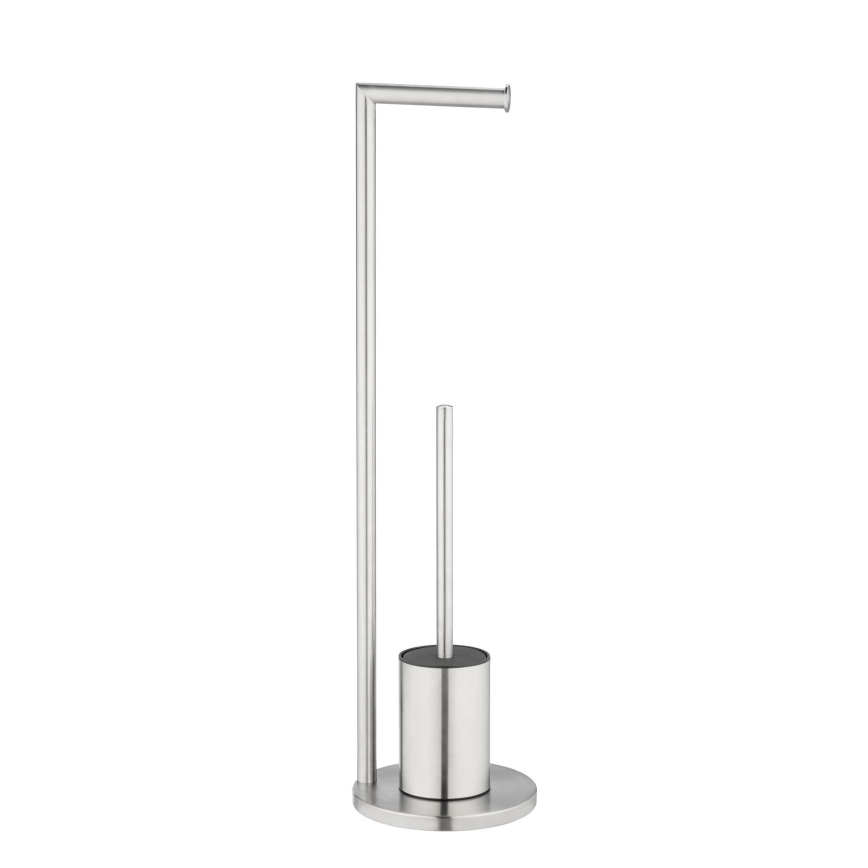 WENKO 25676100 - WC-set FERLA 18x69,5 cm rostfritt stål/satin