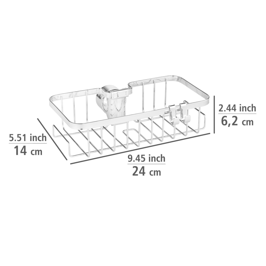 WENKO 25678100 - Korg FLORESTA 24x14 cm silverfärgad