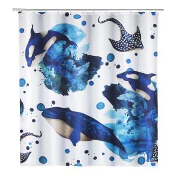 WENKO 25749100 - Duschdraperi AQUARIS 180x200 cm flerfärgat