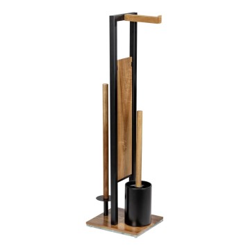 WENKO 25784100 - WC-set RIVALTA 18x70 cm brun/svart