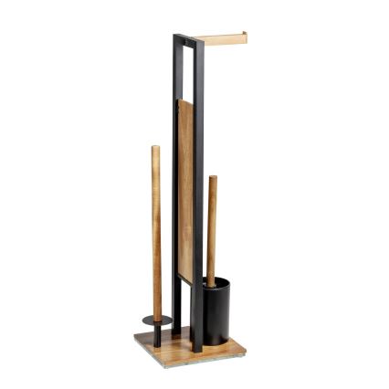 WENKO 25784100 - WC-set RIVALTA 18x70 cm brun/svart