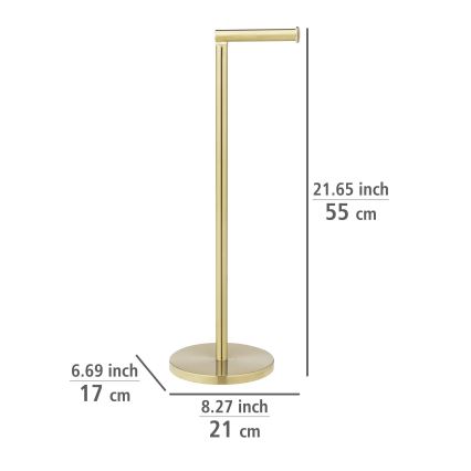 WENKO 25791100 - Toalettpappershållare 21x55 cm guld/silver