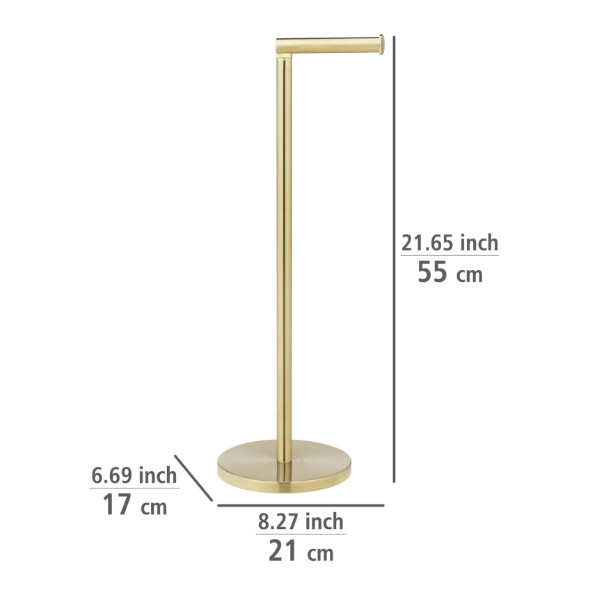 WENKO 25791100 - Toalettpappershållare 21x55 cm guld/silver