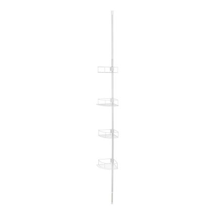 WENKO 26015100 - Hörnhylla DOLCEDO 31x230 cm rostfritt stål/vit