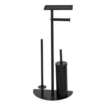 WENKO 26060100 - WC-set COSENZA 32,5x72 cm svart