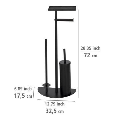 WENKO 26060100 - WC-set COSENZA 32,5x72 cm svart