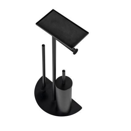 WENKO 26060100 - WC-set COSENZA 32,5x72 cm svart