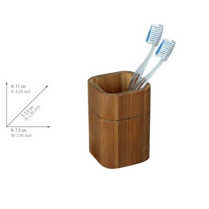 WENKO 26101100 - Tandborsthållare SERRO 7,5x11 cm brun
