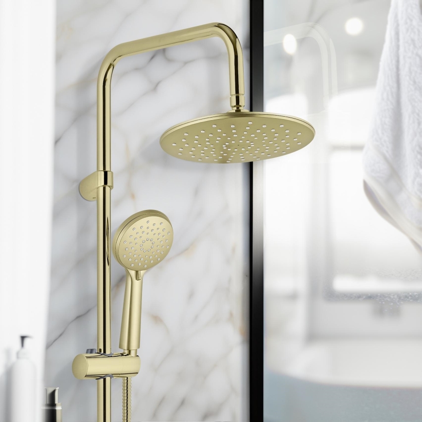 WENKO 26182100 - Duschsystem YOUNG LINE 101 cm guld