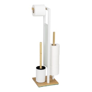 WENKO 26214100 - WC-set RIVALTA 18x70 cm brun/vit