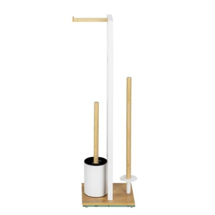 WENKO 26214100 - WC-set RIVALTA 18x70 cm brun/vit