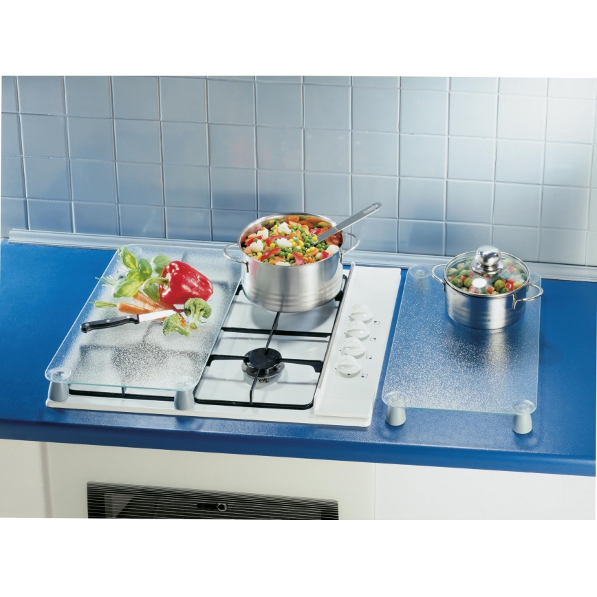 WENKO 2712663100 - Täckskiva 30x52 cm transparent/grå