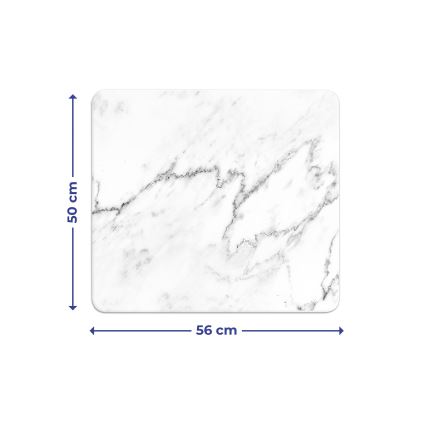 WENKO 2712929500 - Täckplatta / skärbräda NEUTRAL 56x50 cm flerfärgad/genomskinlig