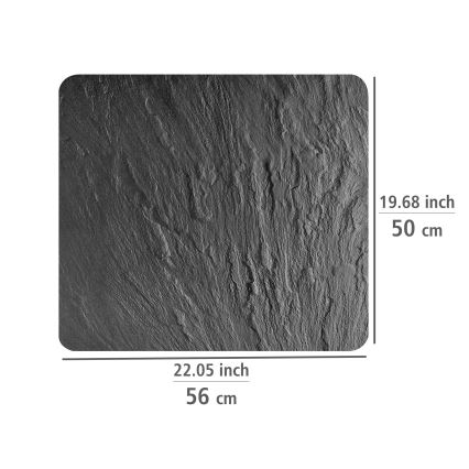 WENKO 2712984500 - Täckplatta ABDECKPLATTE - NEUTRAL 56x50 cm svart/transparent