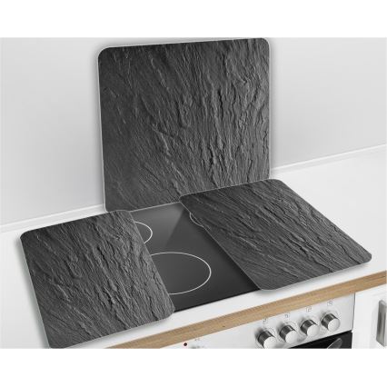 WENKO 2712984500 - Täckplatta ABDECKPLATTE - NEUTRAL 56x50 cm svart/transparent