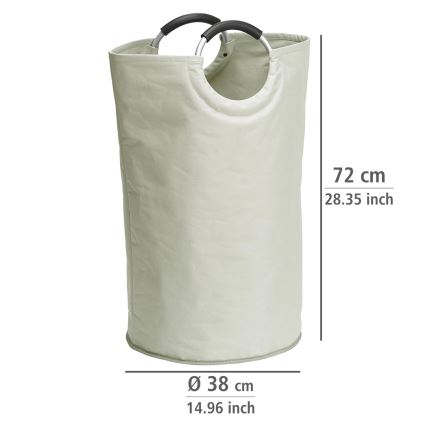 WENKO 3440001100 - Tvättkorg STONE 38x72 cm beige/silver/svart