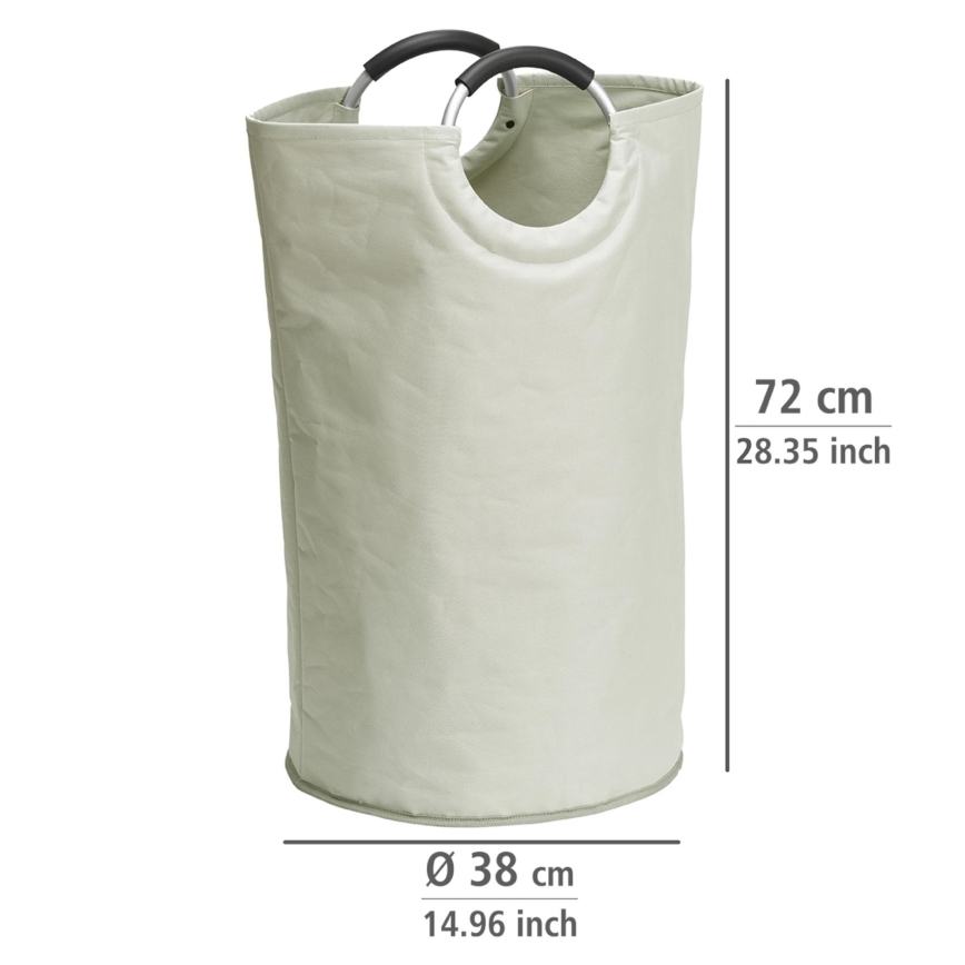 WENKO 3440001100 - Tvättkorg STONE 38x72 cm beige/silver/svart