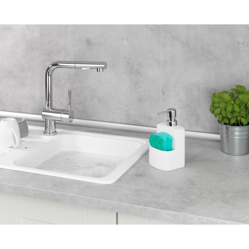 WENKO 3620115100 - Tvålpump FESTIVAL 10x18 cm vit