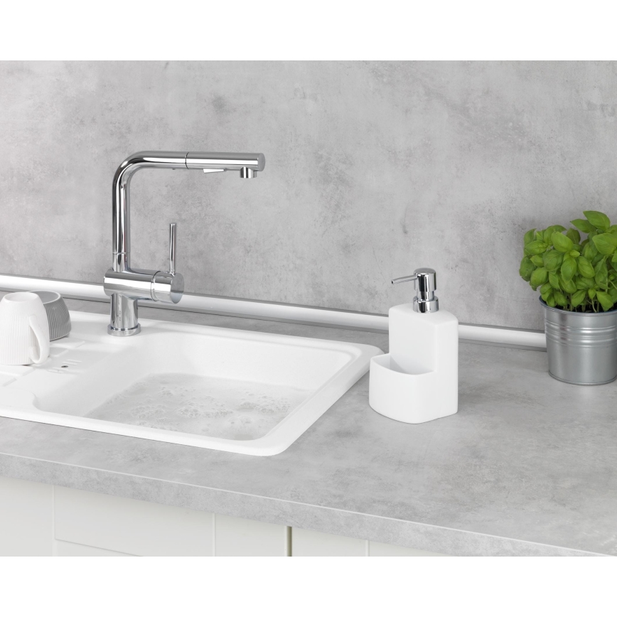 WENKO 3620115100 - Tvålpump FESTIVAL 10x18 cm vit