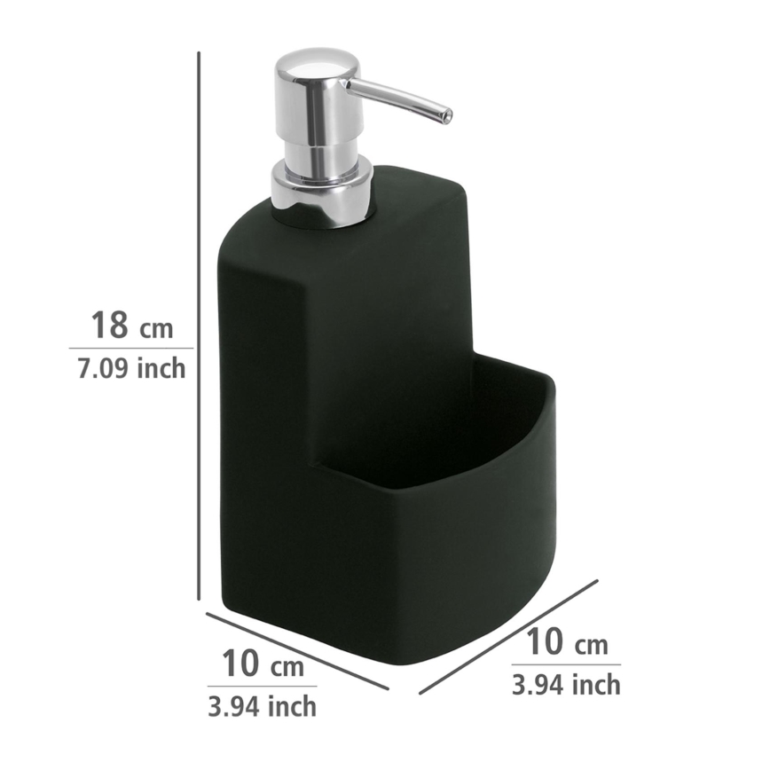 WENKO 3620117800 - Tvålpump FESTIVAL 10x18 cm svart