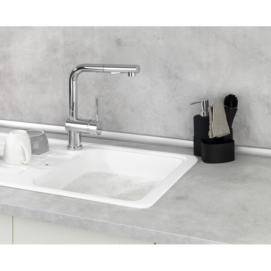 WENKO 3620127800 - Rengöringsset EMPIRE 11x19 cm svart/silver