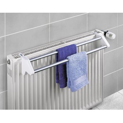 WENKO 3702100 - Handdukshängare 13x11,5 cm silver/vit