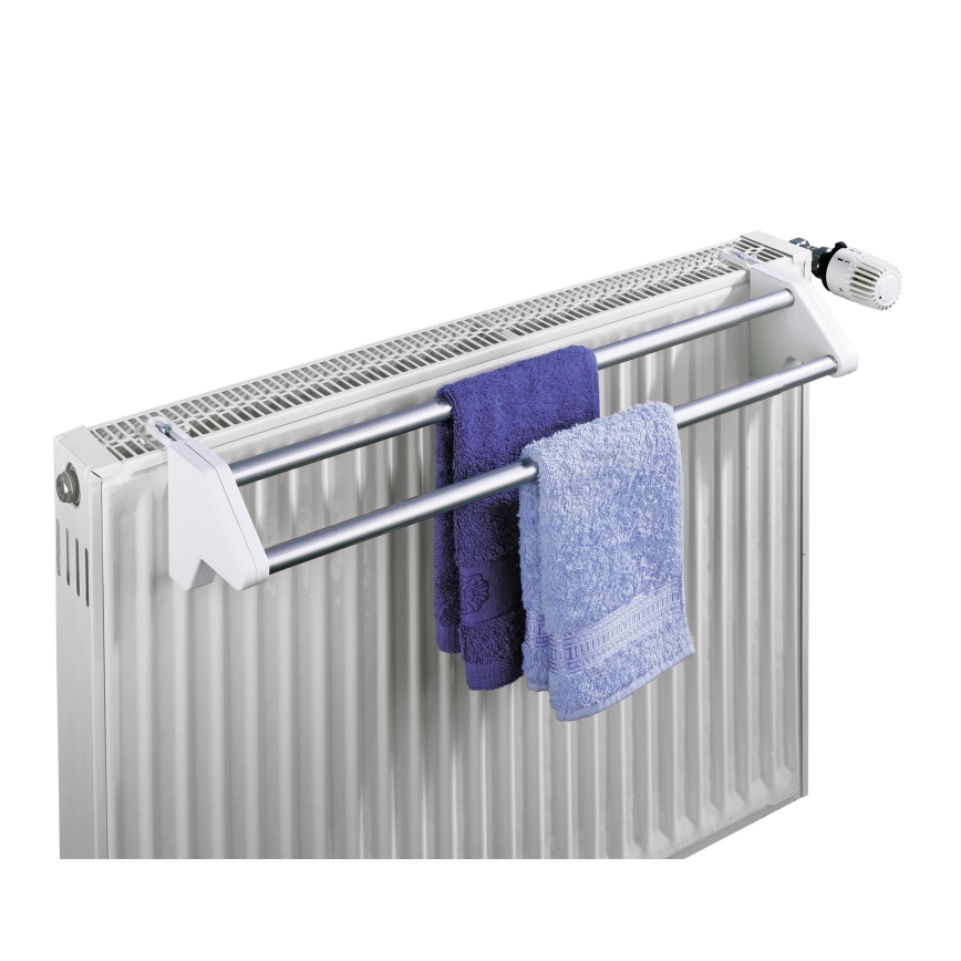 WENKO 3702100 - Handdukshängare 13x11,5 cm silver/vit