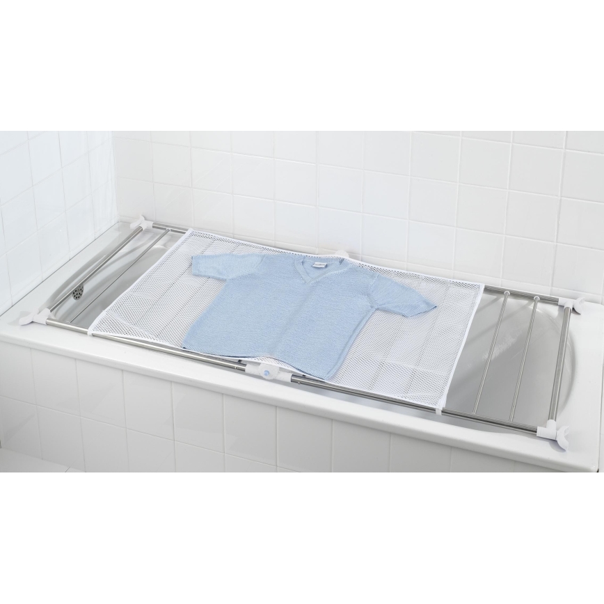 WENKO 3772020100 - PROFI-torkställ 65x150 cm i rostfritt stål/silver/vit