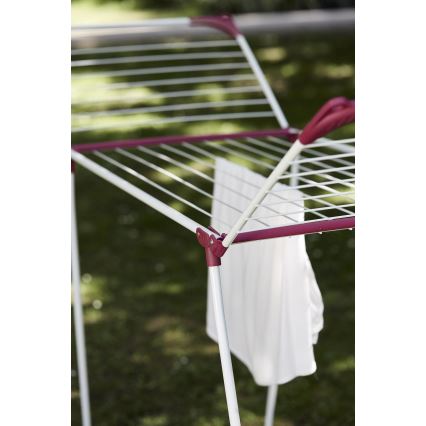 WENKO 3774021100 - Torkställ SUMMER DRY 153x76 cm vit/rosa