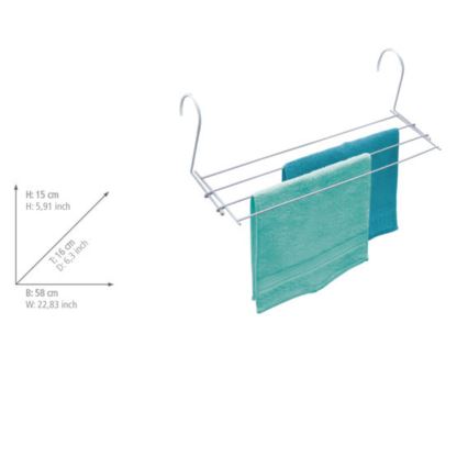 WENKO 3780010100 - Torkställ för tvätt 58x16 cm, vit