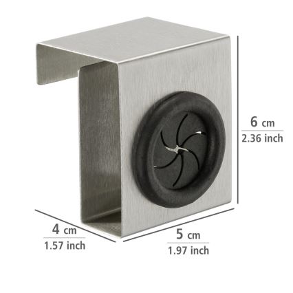 WENKO 4368060100 - Krok PUSH 5x6 cm silver/svart