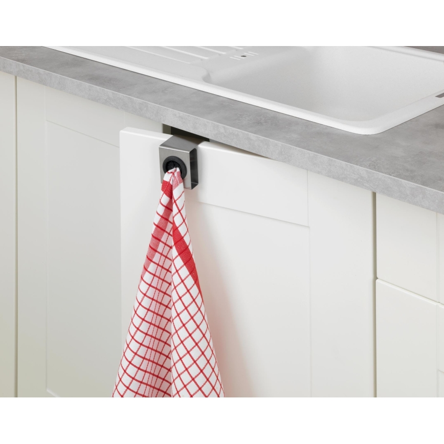 WENKO 4368060100 - Krok PUSH 5x6 cm silver/svart