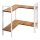 WENKO 53025100 - Hylla LOUISA 30x33 cm vit/brun