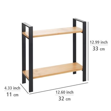 WENKO 53029100 - Hylla LOU 32x33 cm svart/brun