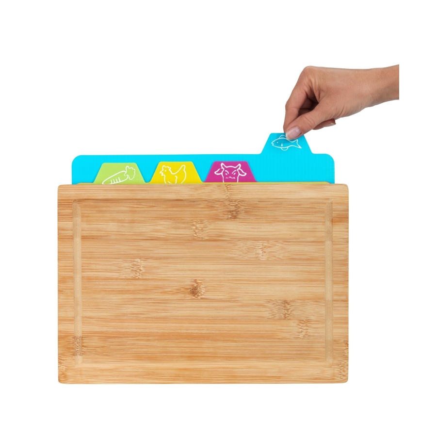 WENKO 53064100 - Skärbräda 32,5x22,5 cm brun/flerfärgad