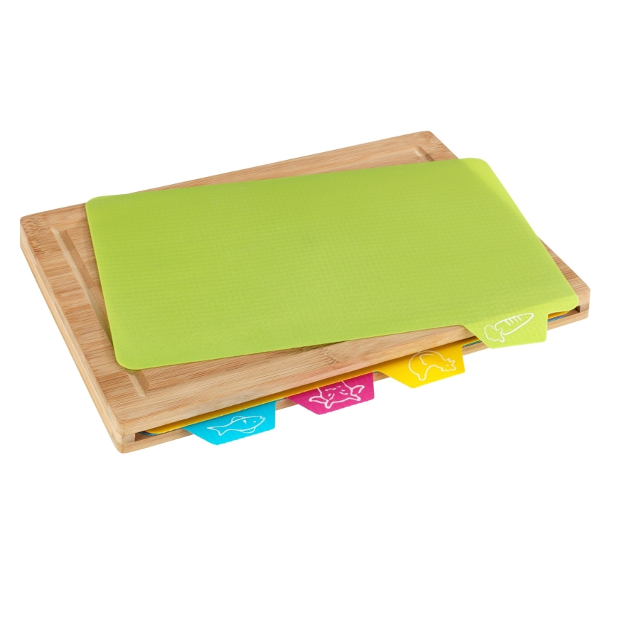 WENKO 53064100 - Skärbräda 32,5x22,5 cm brun/flerfärgad