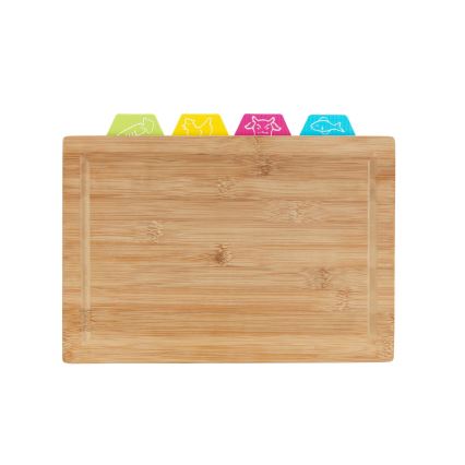 WENKO 53064100 - Skärbräda 32,5x22,5 cm brun/flerfärgad