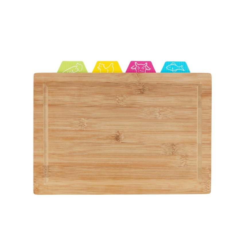 WENKO 53064100 - Skärbräda 32,5x22,5 cm brun/flerfärgad