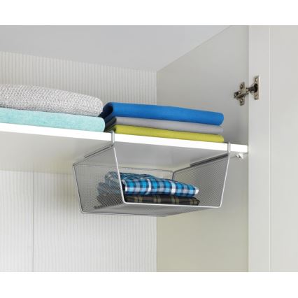 WENKO 53142100 - Korg 27,5 x 28 cm, silverfärgad